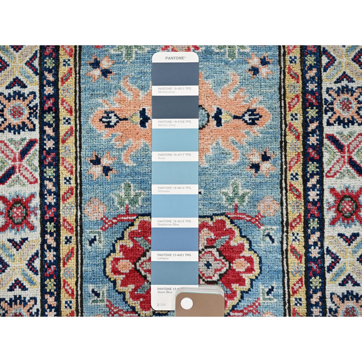 2'1" x 5'10" New Hand Knotted Blue Wool Runner Oriental Rug - MOA102505