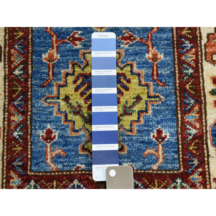 2'0" x 3'1" New Hand Knotted Blue Wool Rectangle Oriental Rug - MOA10251027