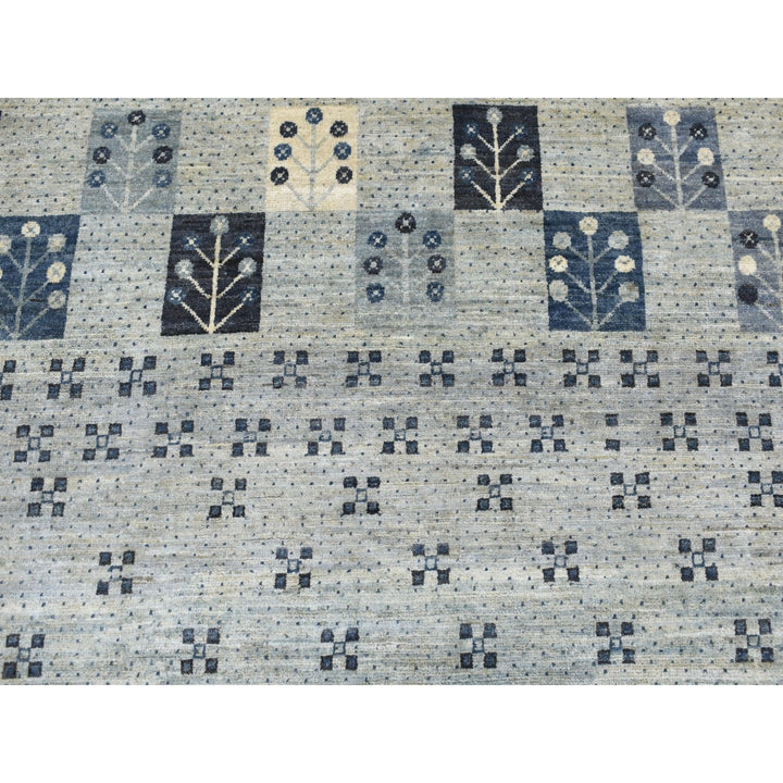 5'10" x 8'6" New Hand Knotted Blue Wool Rectangle Oriental Rug - MOA10251656