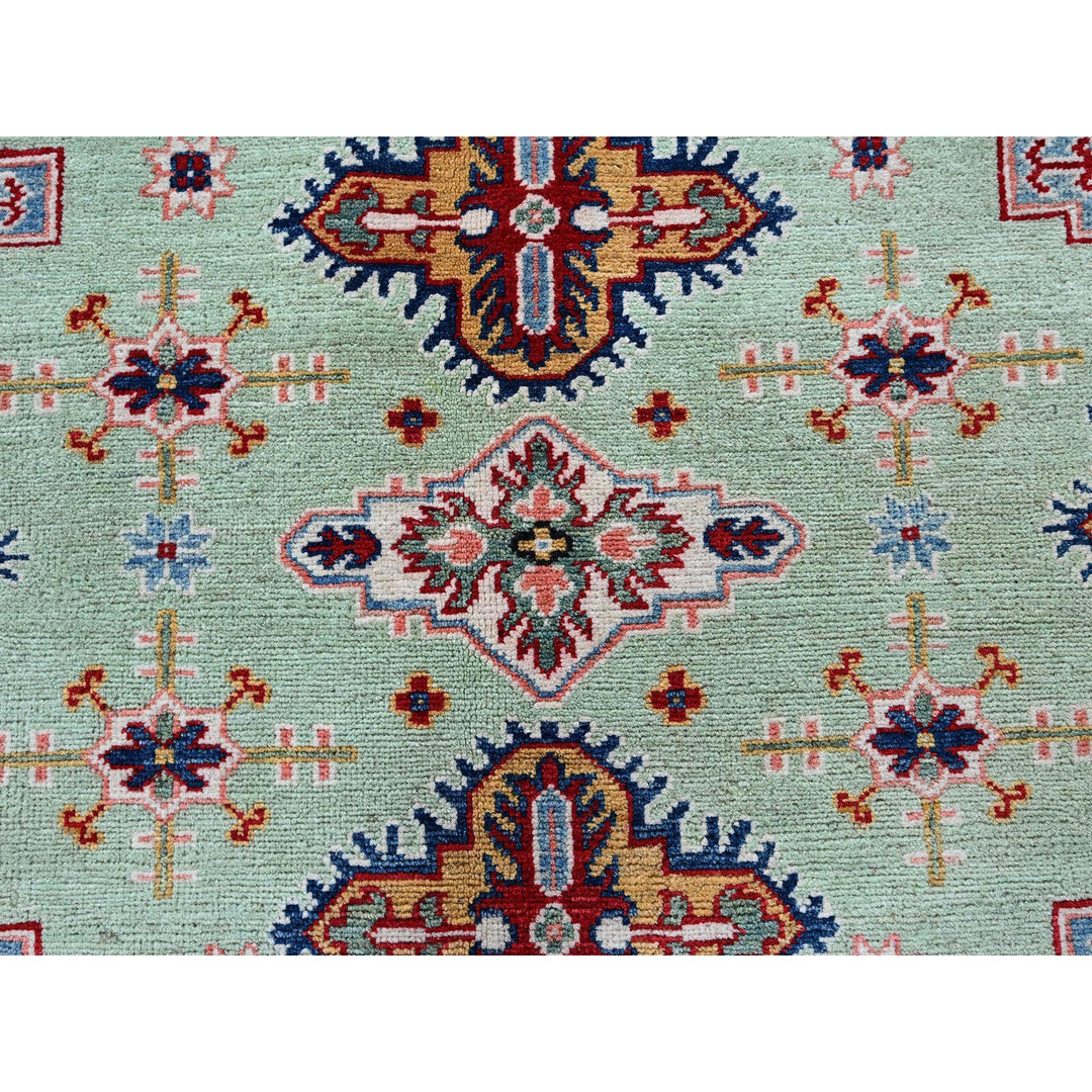 7'11" x 9'10" New Hand Knotted Green Wool Rectangle Oriental Rug - MOA102517