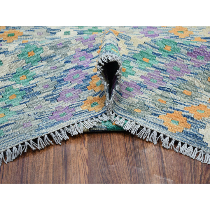 9'0" x 12'2" New Hand Woven Multicolored Wool Rectangle Oriental Rug - MOA10252199