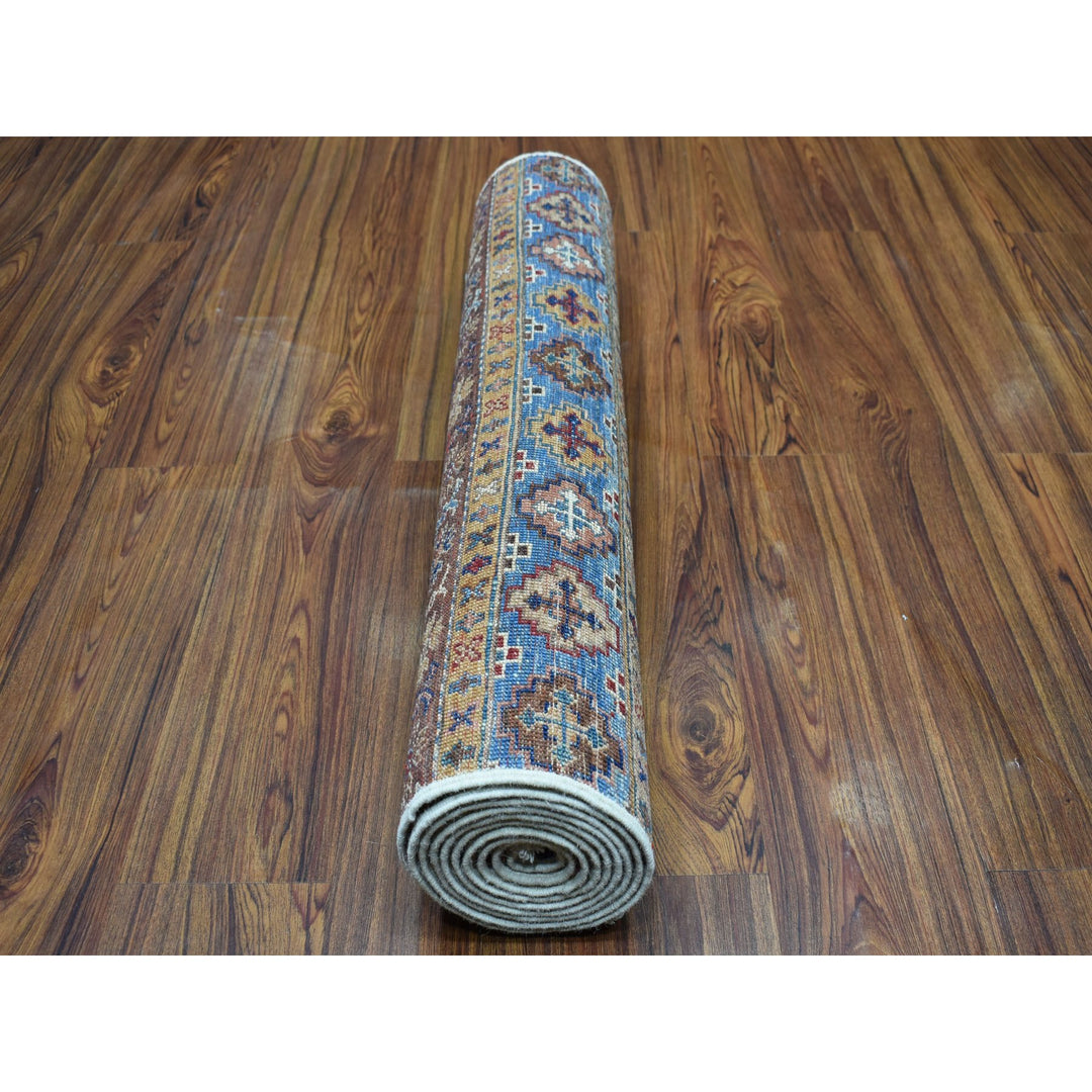 2'9" x 9'0" New Hand Knotted Red Wool Runner Oriental Rug - MOA10252865