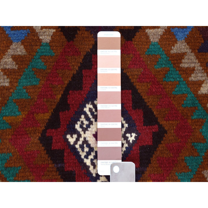 3'7" x 6'1" New Hand Knotted Multicolored Wool Rectangle Oriental Rug - MOA10253141