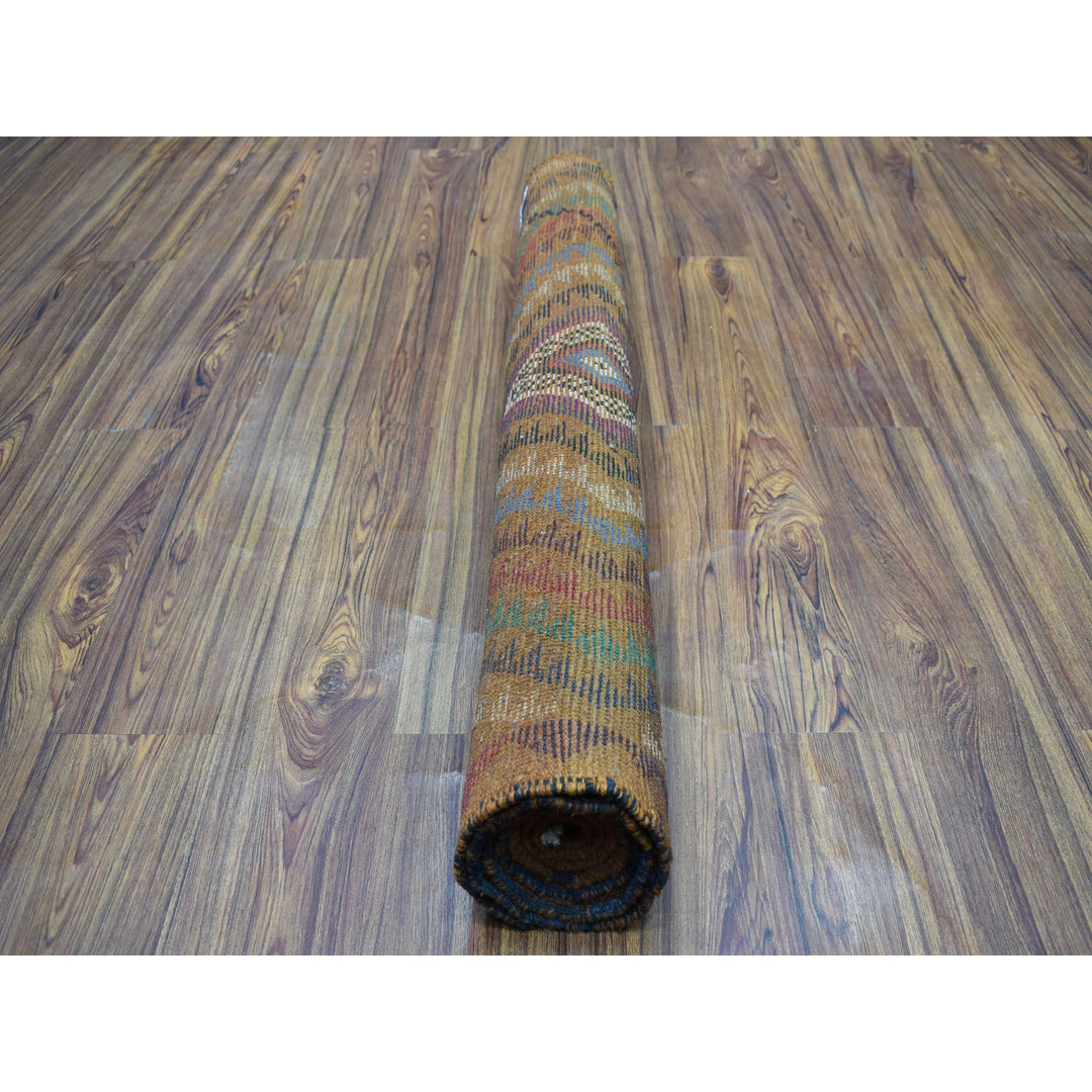 3'7" x 6'1" New Hand Knotted Multicolored Wool Rectangle Oriental Rug - MOA10253141