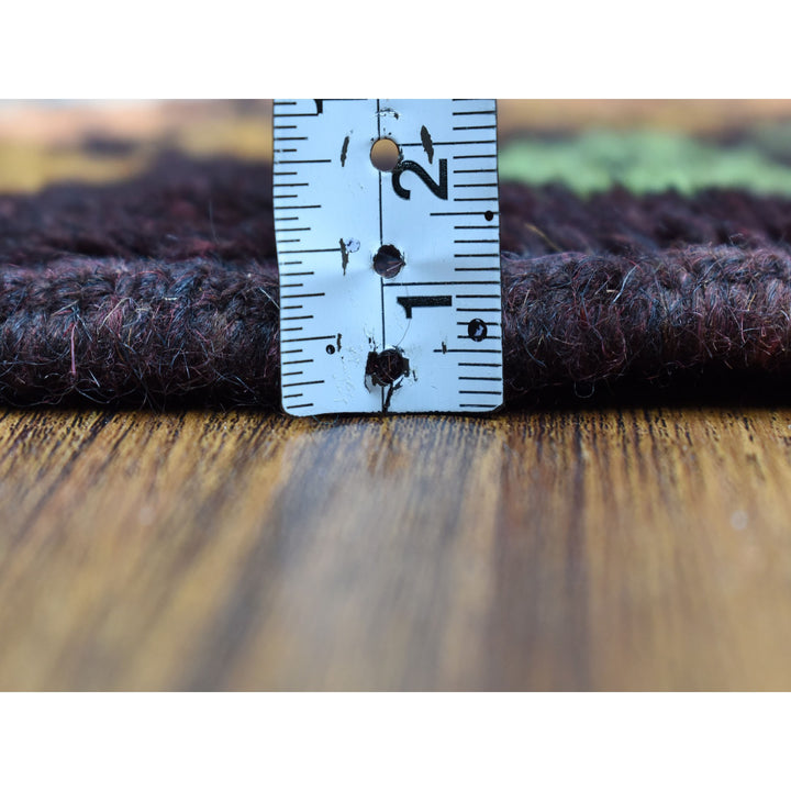 3'5" x 4'10" New Hand Knotted Black Wool Rectangle Oriental Rug - MOA10253174