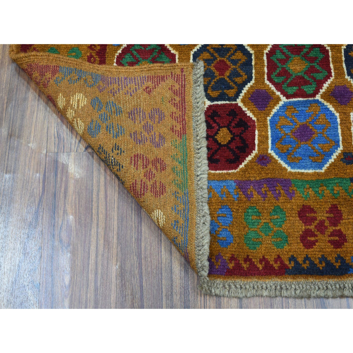 3'6" x 4'9" New Hand Knotted Multicolored Wool Rectangle Oriental Rug - MOA10253178