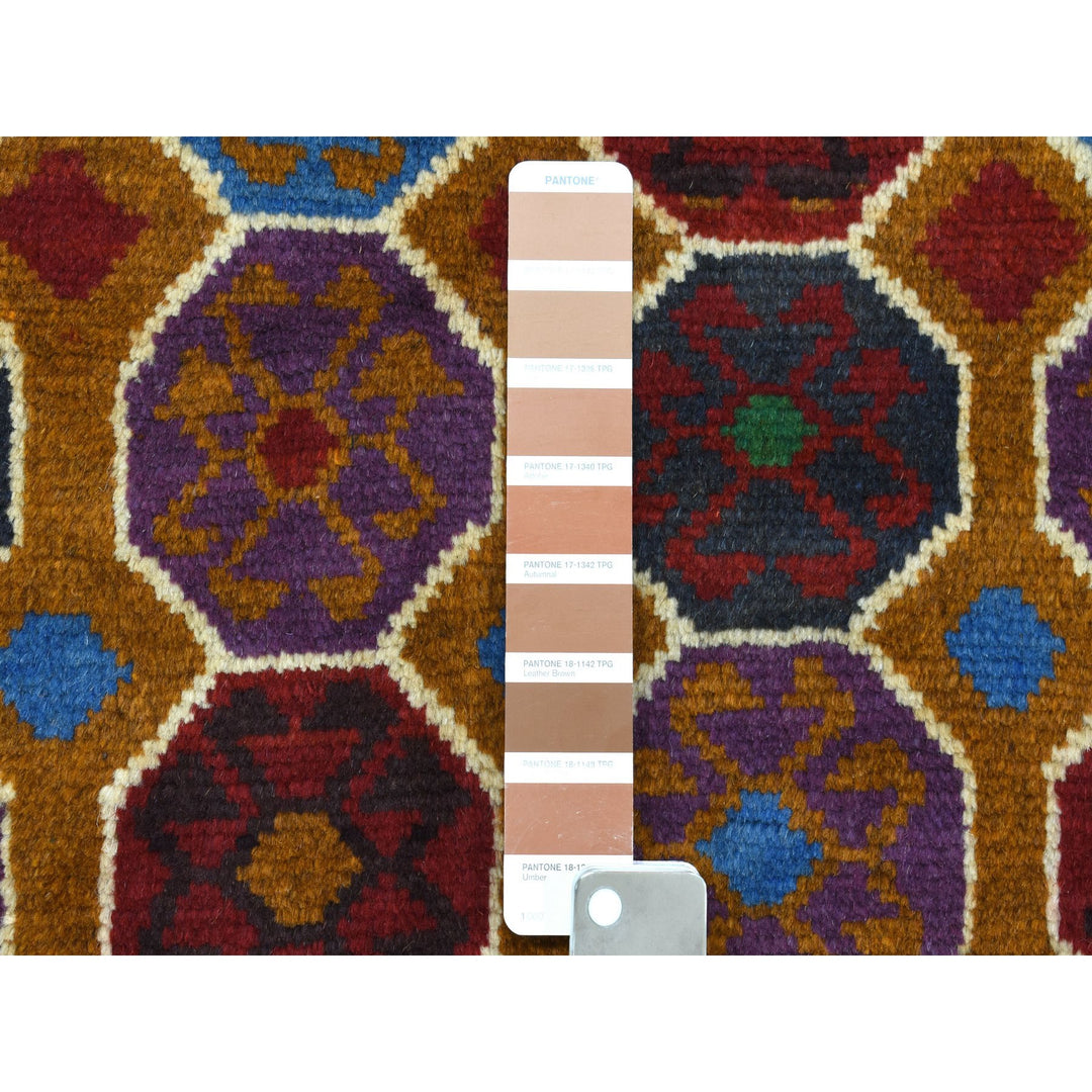 3'6" x 4'9" New Hand Knotted Multicolored Wool Rectangle Oriental Rug - MOA10253178