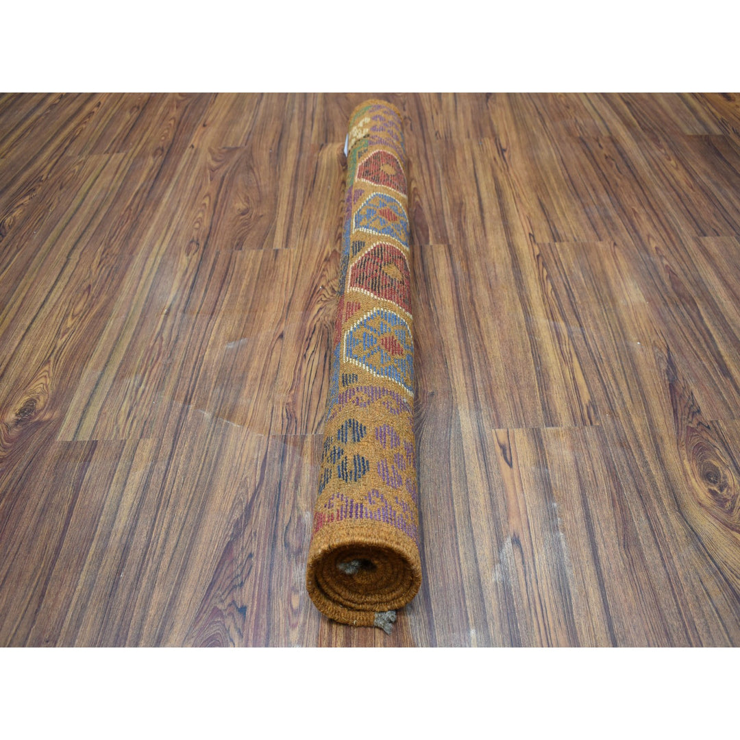 3'6" x 4'9" New Hand Knotted Multicolored Wool Rectangle Oriental Rug - MOA10253178