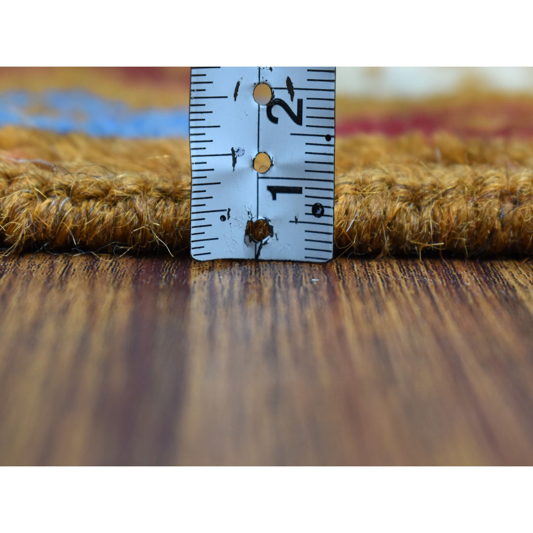 3'6" x 4'9" New Hand Knotted Multicolored Wool Rectangle Oriental Rug - MOA10253178