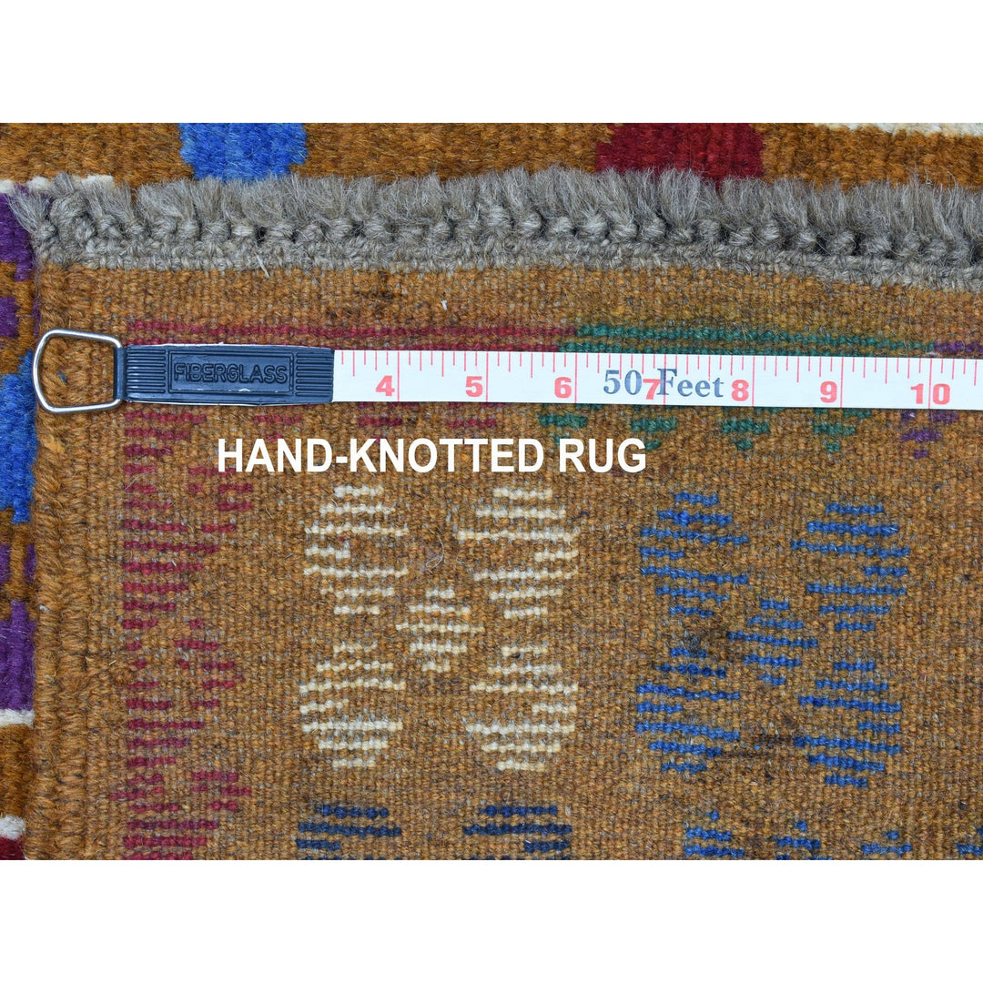 3'6" x 4'9" New Hand Knotted Multicolored Wool Rectangle Oriental Rug - MOA10253178