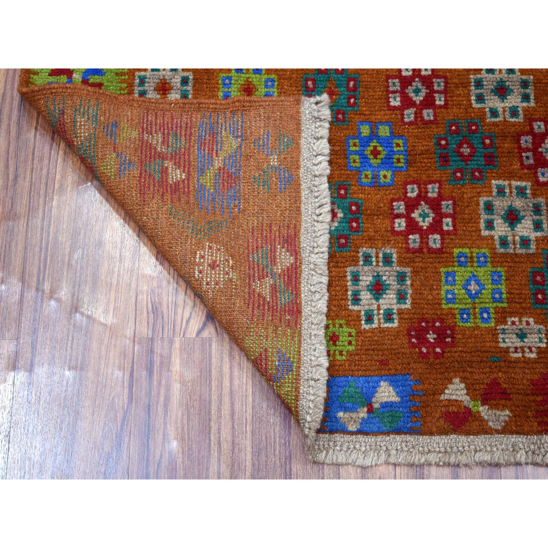 4'1" x 5'9" New Hand Knotted Multicolored Wool Rectangle Oriental Rug - MOA10253185