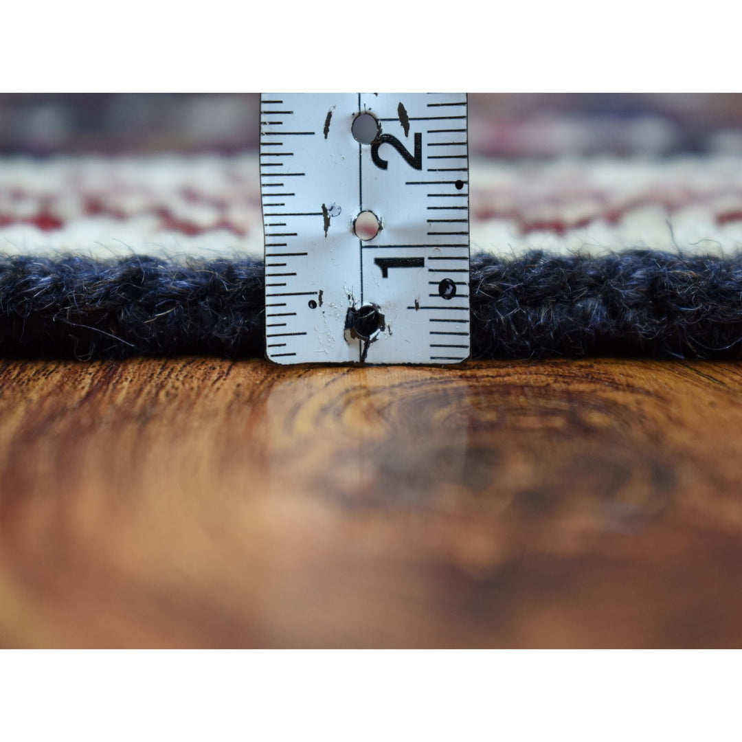 3'4" x 4'6" New Hand Knotted Blue Wool Rectangle Oriental Rug - MOA10253300