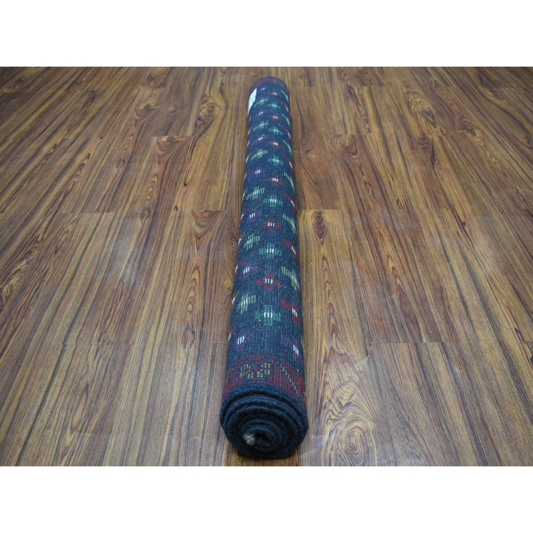 4'3" x 6'0" New Hand Knotted Blue Wool Rectangle Oriental Rug - MOA10253305