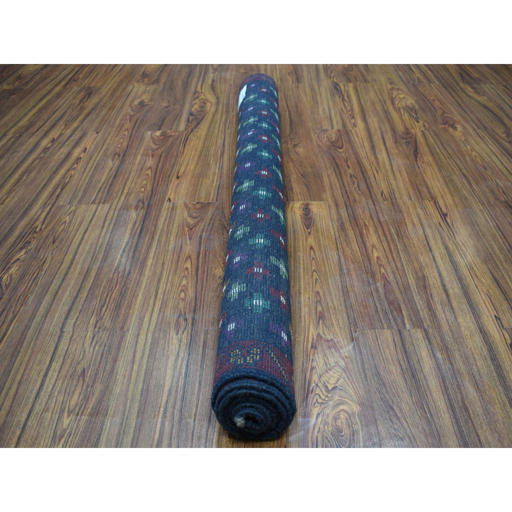 4'3" x 6'0" New Hand Knotted Blue Wool Rectangle Oriental Rug - MOA10253305