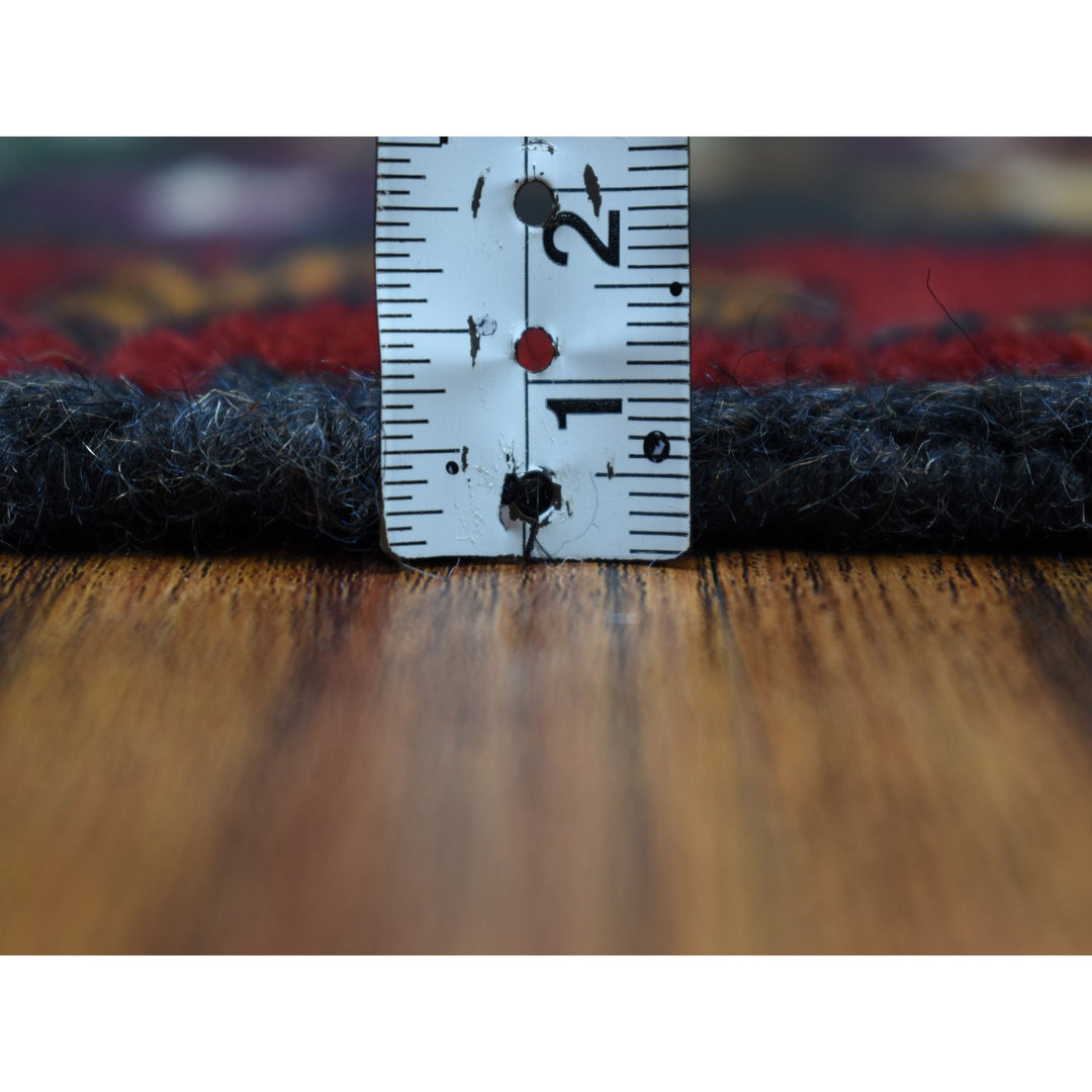 4'3" x 6'0" New Hand Knotted Blue Wool Rectangle Oriental Rug - MOA10253305