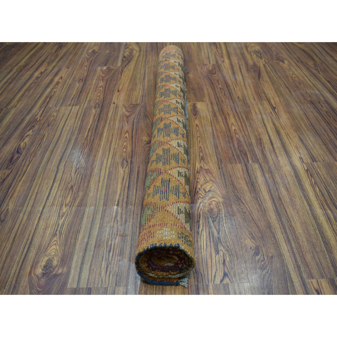 4'1" x 5'9" New Hand Knotted Red Wool Rectangle Oriental Rug - MOA10253307