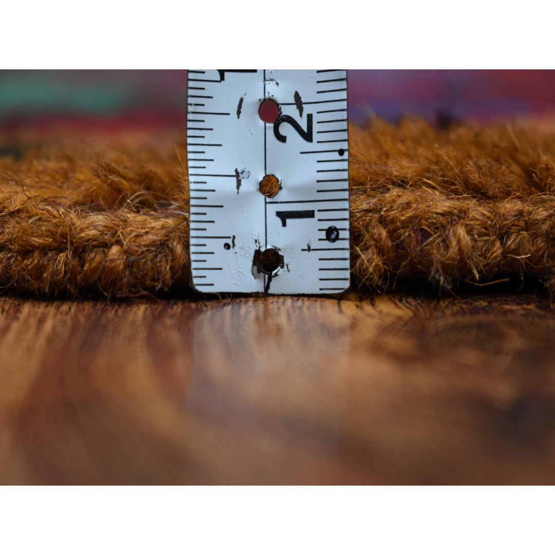 4'1" x 5'9" New Hand Knotted Red Wool Rectangle Oriental Rug - MOA10253307