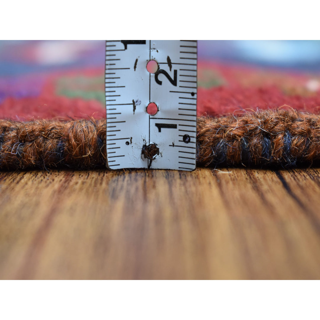 4'1" x 6'0" New Hand Knotted Blue Wool Rectangle Oriental Rug - MOA10253311