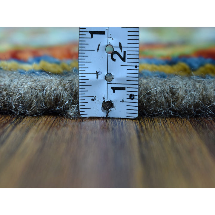 4'0" x 5'10" New Hand Knotted Orange Wool Rectangle Oriental Rug - MOA10253319