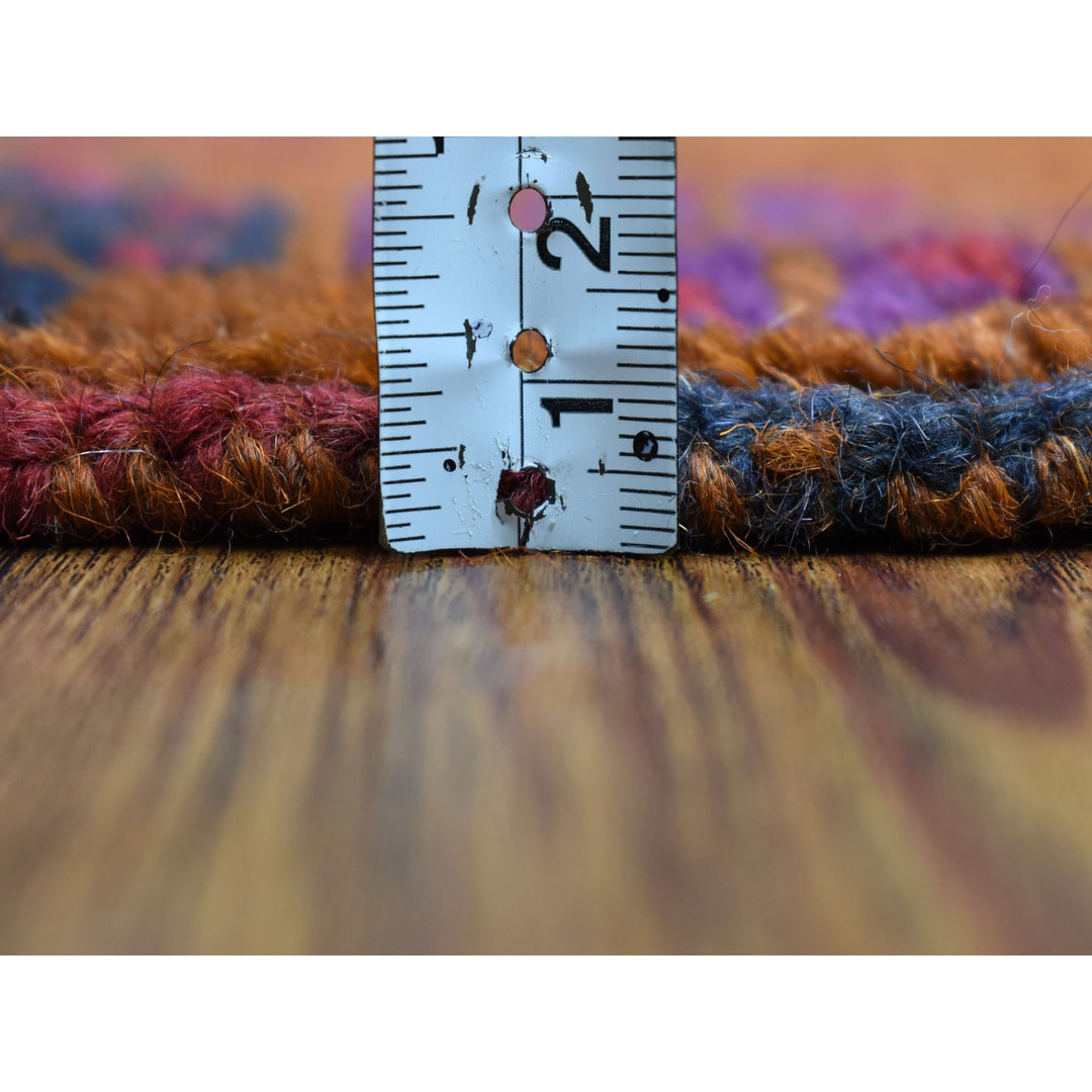 6'0" x 8'0" New Hand Knotted Multicolored Wool Rectangle Oriental Rug - MOA10253333