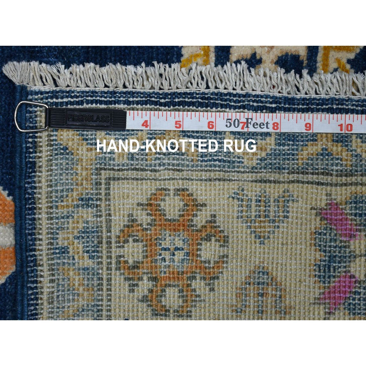 3'1" x 5'0" New Hand Knotted Blue Wool Rectangle Oriental Rug - MOA10253539