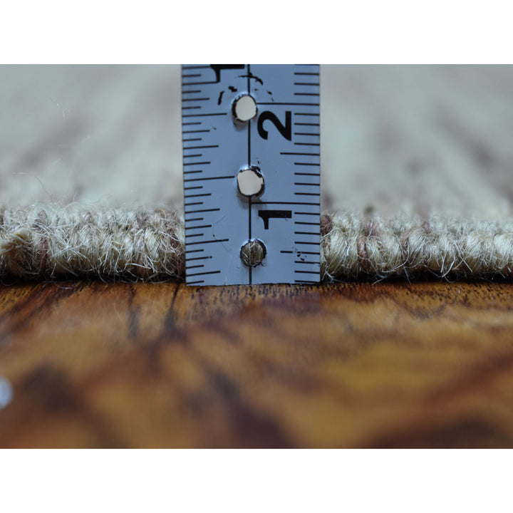 2'6" x 6'5" New Hand Woven Brown Wool Runner Oriental Rug - MOA10253866