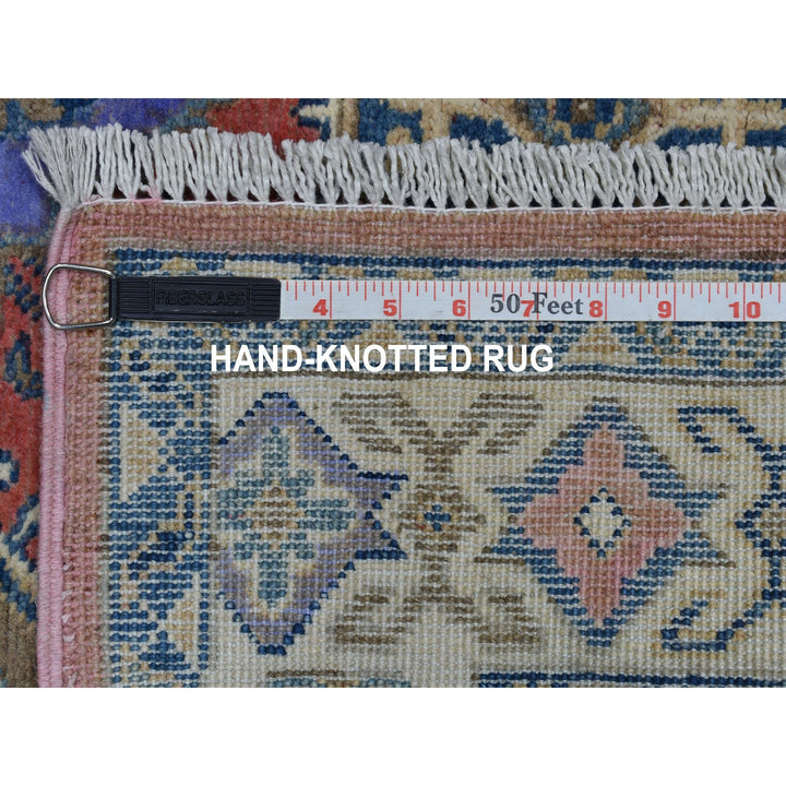 3'9" x 5'7" New Hand Knotted Pink Wool Rectangle Oriental Rug - MOA10254151