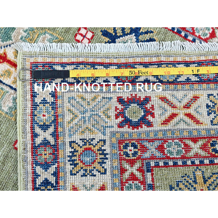 2'9" x 12'9" New Hand Knotted Green Wool Runner Oriental Rug - MOA102541
