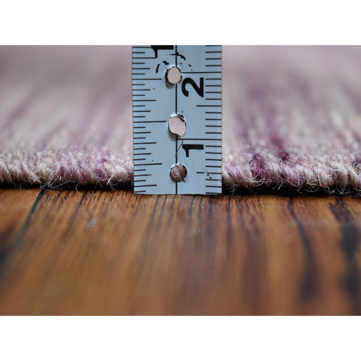 2'8" x 16'0" New Hand Woven Purple Wool Runner Oriental Rug - MOA10254253