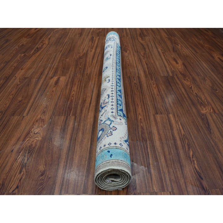 5'0" x 6'4" New Hand Knotted Grey Wool Rectangle Oriental Rug - MOA10254323