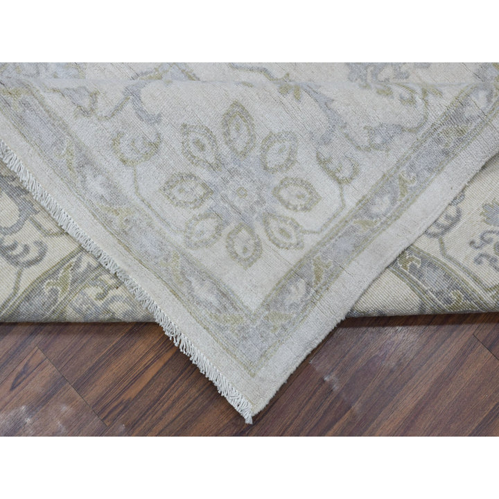 8'5" x 9'7" New Hand Knotted Ivory Wool Rectangle Oriental Rug - MOA10254389