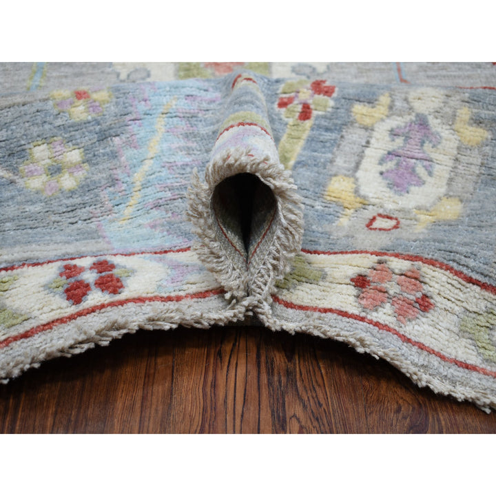 8'0" x 9'5" New Hand Knotted Grey Wool Rectangle Oriental Rug - MOA10254488