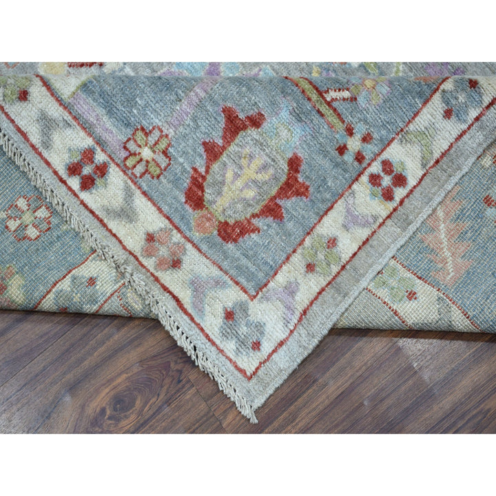 8'0" x 9'5" New Hand Knotted Grey Wool Rectangle Oriental Rug - MOA10254488