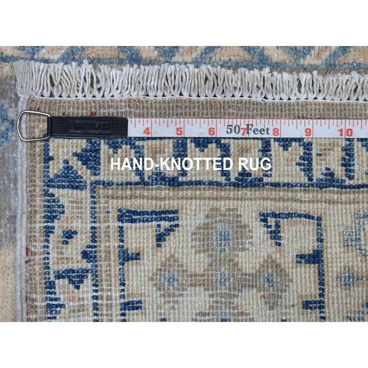 2'6" x 9'4" New Hand Knotted Grey Wool Runner Oriental Rug - MOA10254612