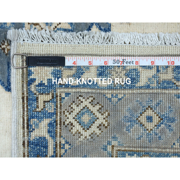 3'10" x 5'3" New Hand Knotted Ivory Wool Rectangle Oriental Rug - MOA10254782