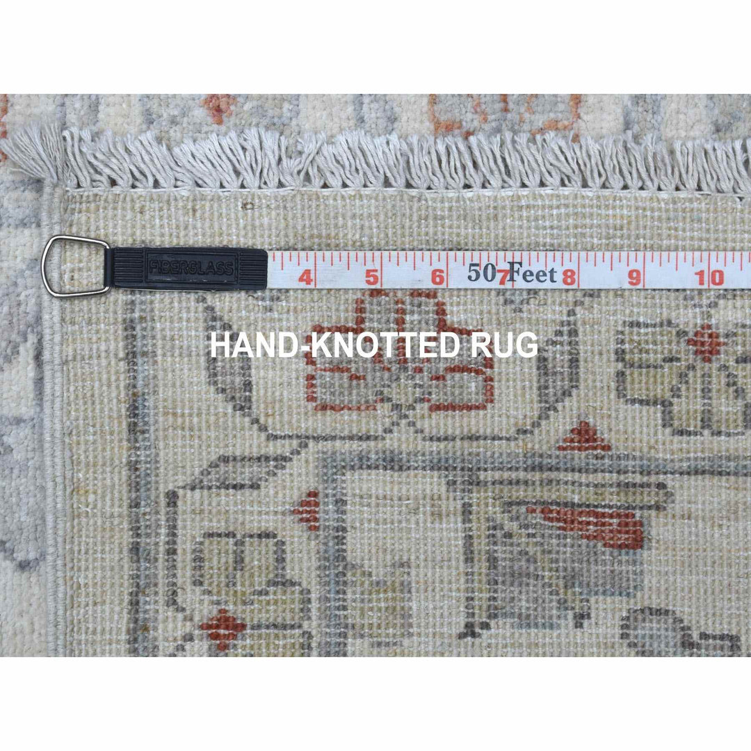 2'6" x 9'10" New Hand Knotted Ivory Wool Runner Oriental Rug - MOA10255147