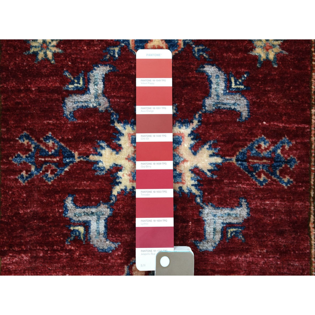 2'8" x 8'7" New Hand Knotted Red Wool Runner Oriental Rug - MOA10255534