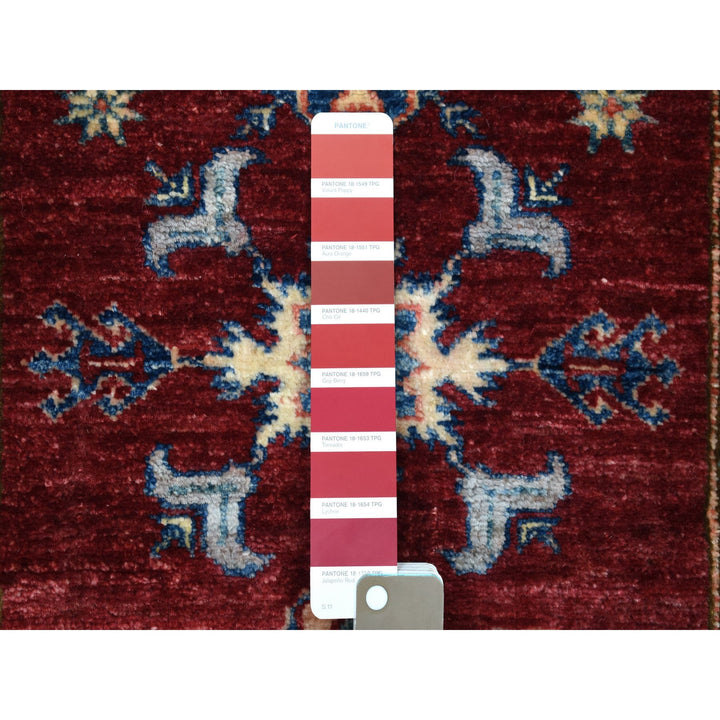 2'8" x 8'7" New Hand Knotted Red Wool Runner Oriental Rug - MOA10255534