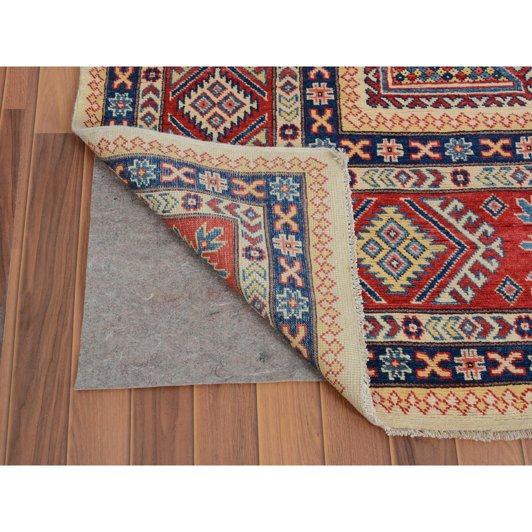 8'8" x 12'0" New Hand Knotted Ivory Wool Rectangle Oriental Rug - MOA10257055