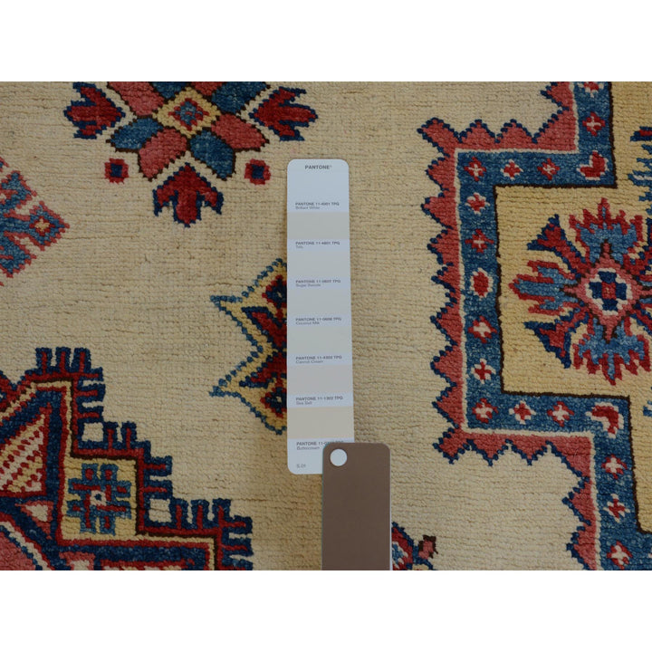 8'8" x 12'0" New Hand Knotted Ivory Wool Rectangle Oriental Rug - MOA10257055