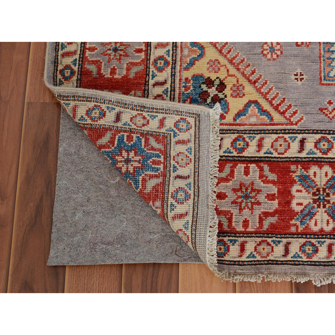 3'10" x 6'0" New Hand Knotted Grey Wool Rectangle Oriental Rug - MOA10257069