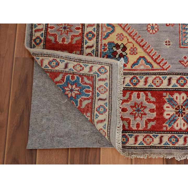3'10" x 6'0" New Hand Knotted Grey Wool Rectangle Oriental Rug - MOA10257069