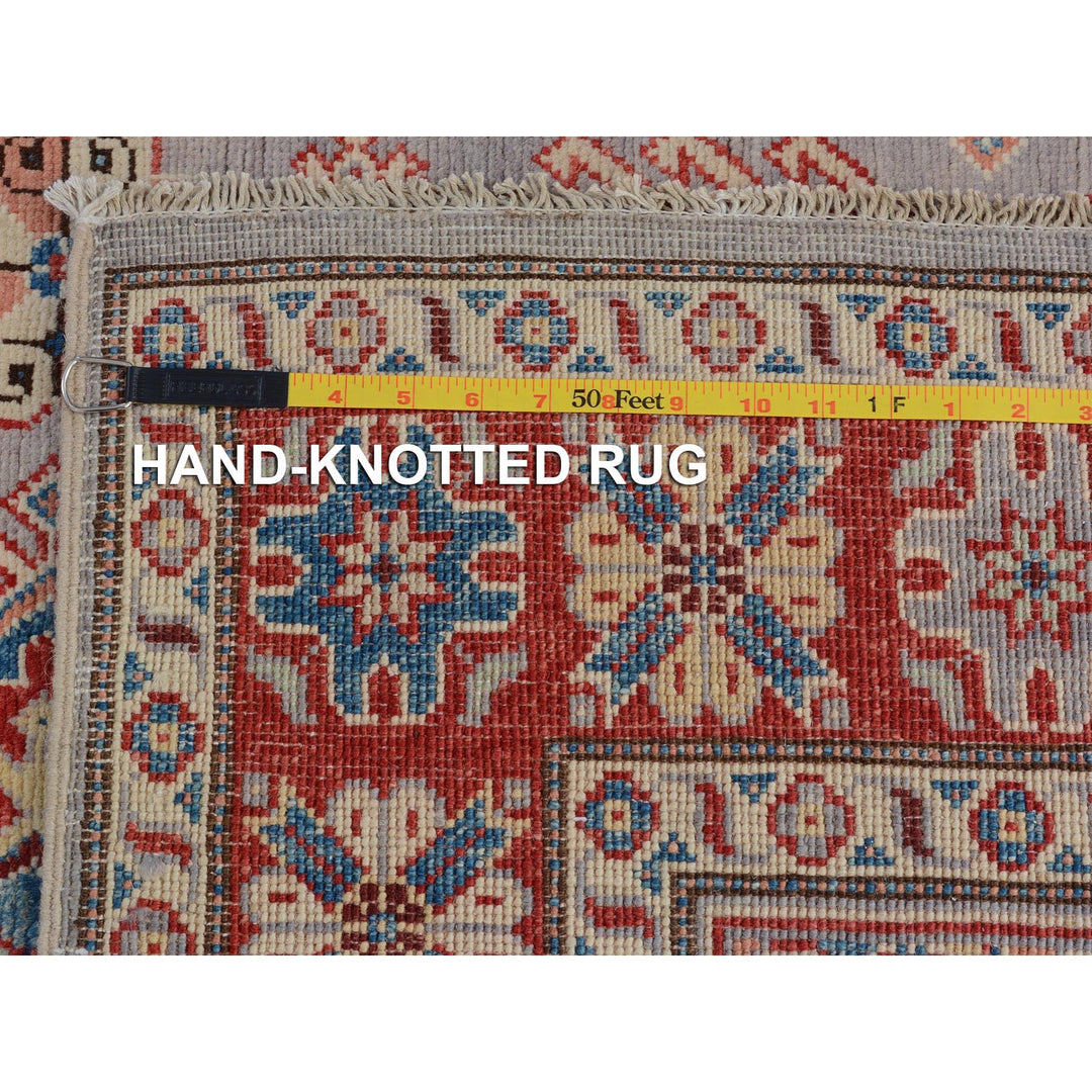 3'10" x 6'0" New Hand Knotted Grey Wool Rectangle Oriental Rug - MOA10257069