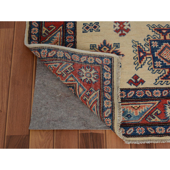 4'0" x 5'7" New Hand Knotted Ivory Wool Rectangle Oriental Rug - MOA10257071