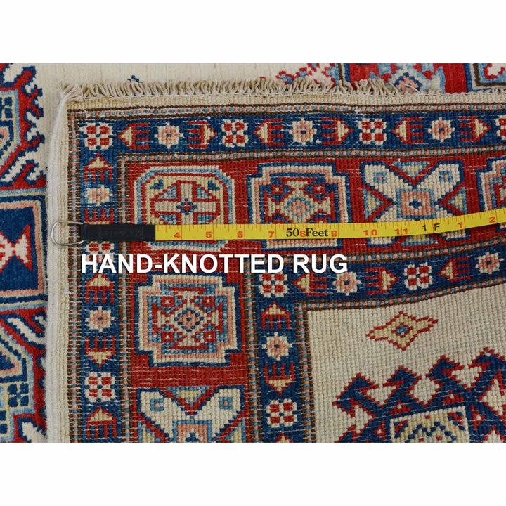 4'0" x 5'6" New Hand Knotted Ivory Wool Rectangle Oriental Rug - MOA10257079