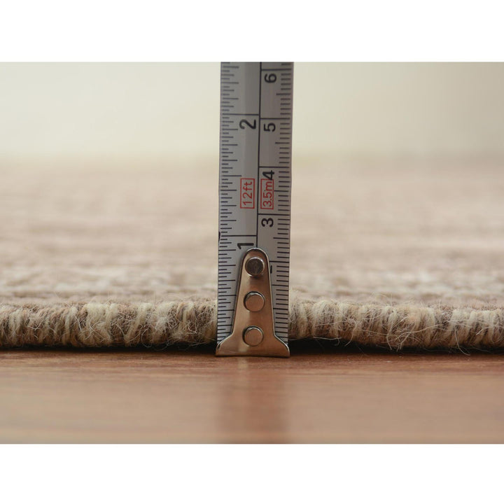 4'9" x 8'6" New Hand Knotted Brown Worn Wool Rectangle Oriental Rug - MOA10257225