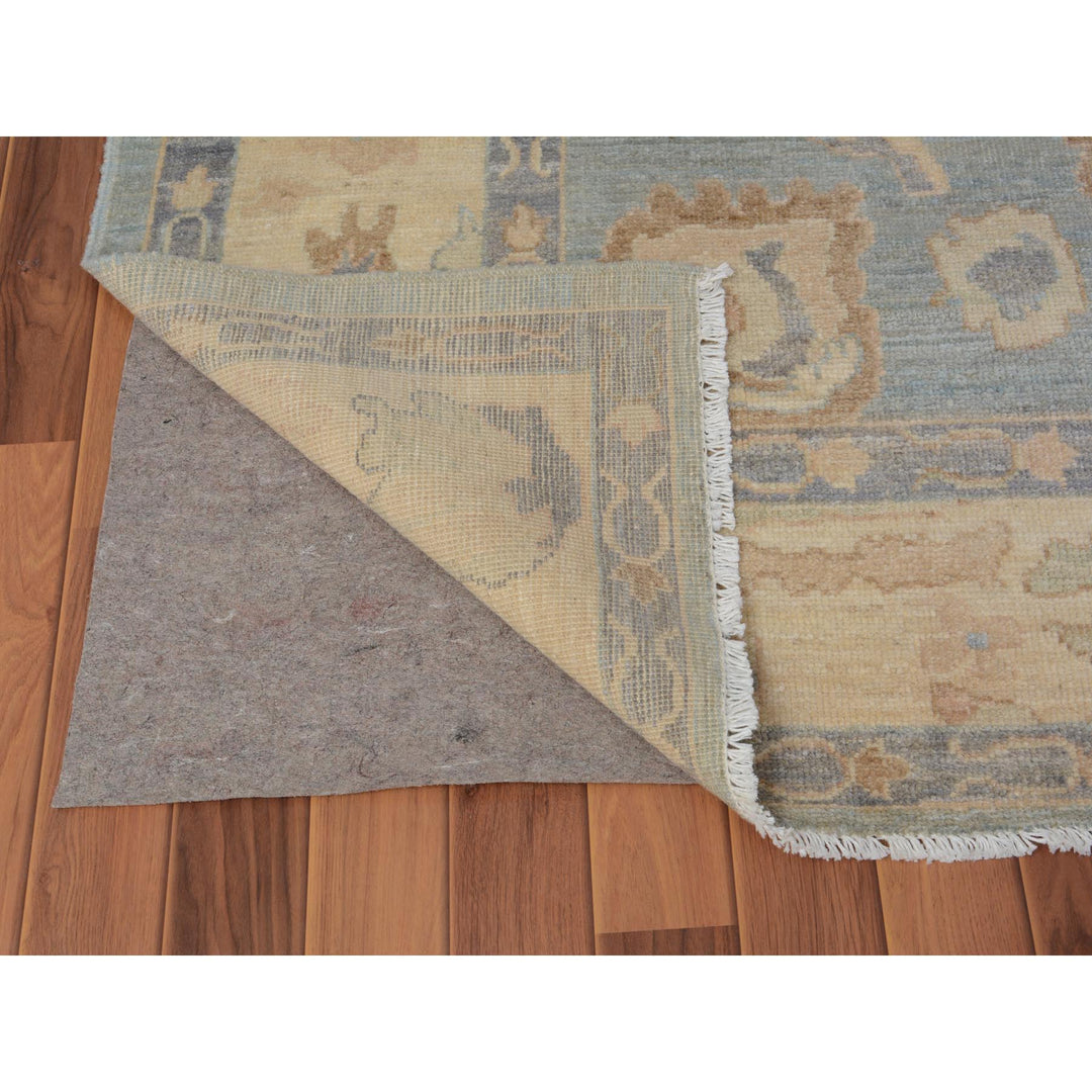 6'2" x 8'10" New Hand Knotted Grey Wool Rectangle Oriental Rug - MOA10257532