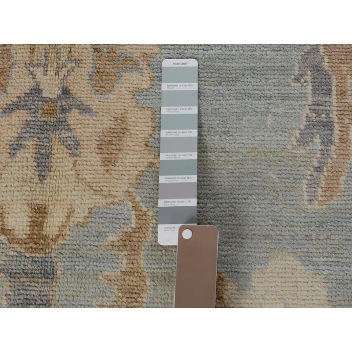 6'2" x 8'10" New Hand Knotted Grey Wool Rectangle Oriental Rug - MOA10257532