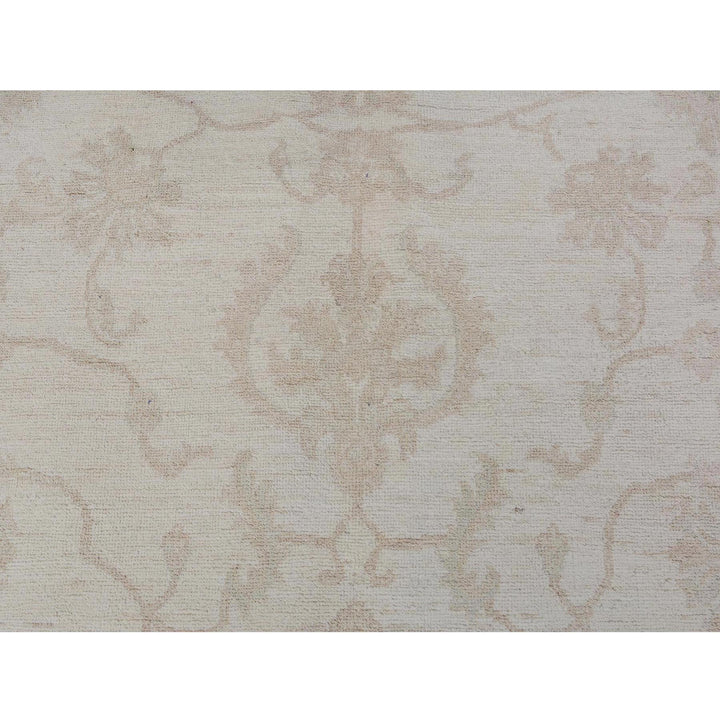 8'0" x 9'6" New Hand Knotted Ivory Wool Rectangle Oriental Rug - MOA10257538