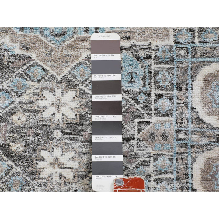 3'1" x 5'0" New Hand Knotted Brown Wool & Silk Rectangle Oriental Rug - MOA10258195